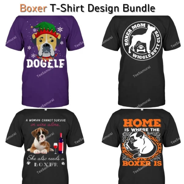 Boxer T-Shirt Design Bundle Image-2