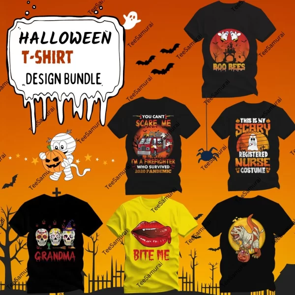 Halloween T-Shirt Design Bundle Feature Image -1