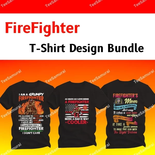 FireFIghter T-Shirt Design Featured Image- 1