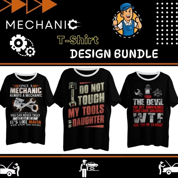 Mechanic T Shirt design Image 2