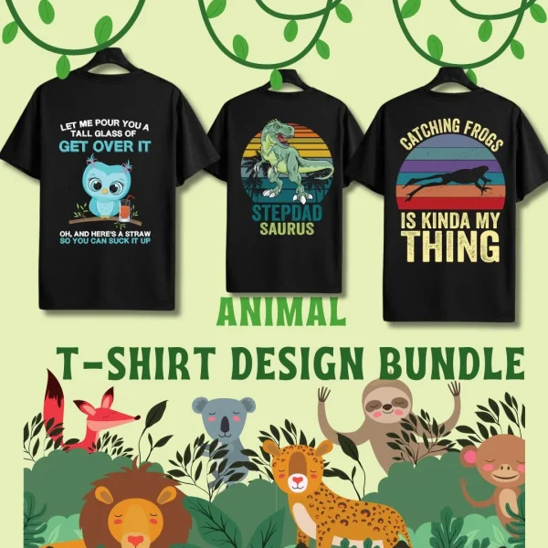 Animal t-shirt Design Bundle