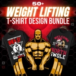 Weight Lifting T- Shirt Design Bundle