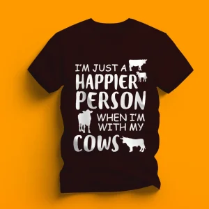Happier person cows