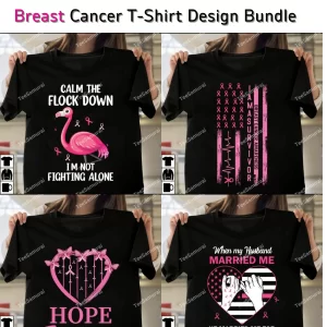 Breast Cancer T-Shirt Design Bundle image-1