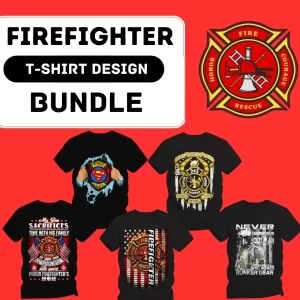 FireFighter T-Shirt Design Bundle Featured Image 1